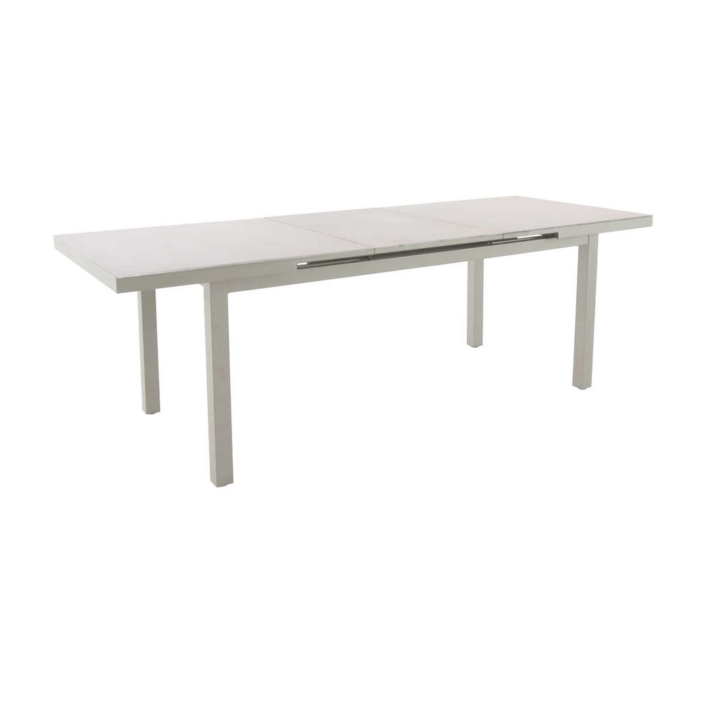 Table de jardin rectangulaire extensible en aluminium koloa 8/10 places