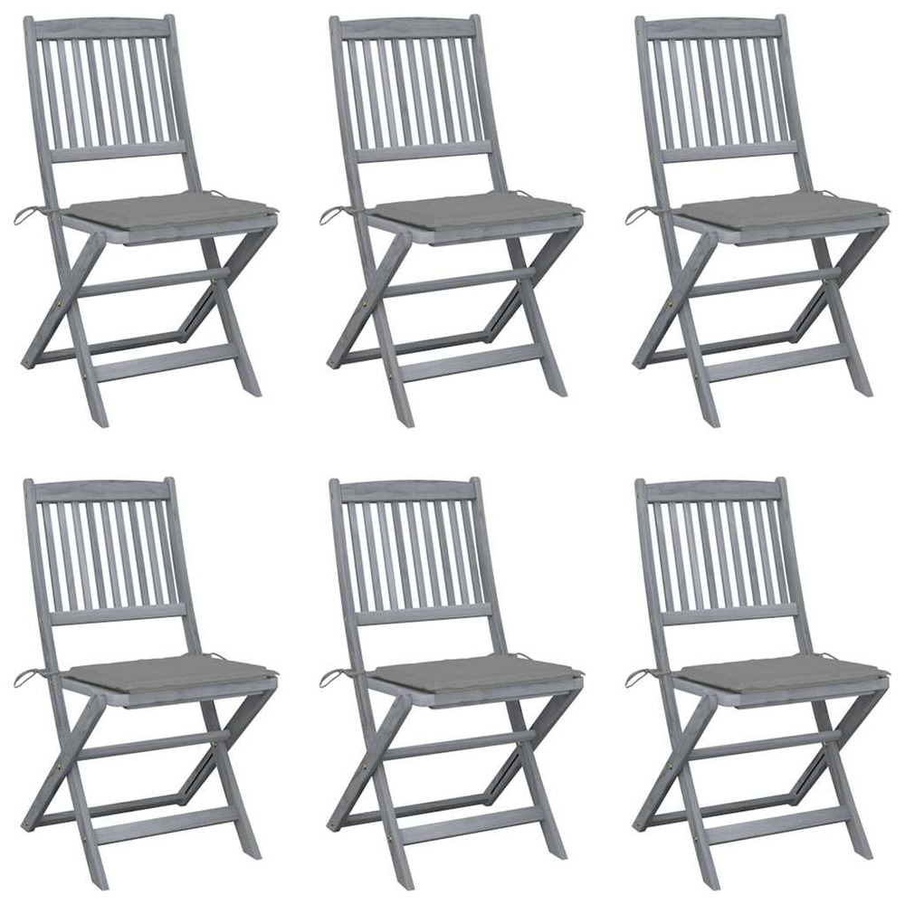 Chaises pliables d'extÃ©rieur 6 pcs