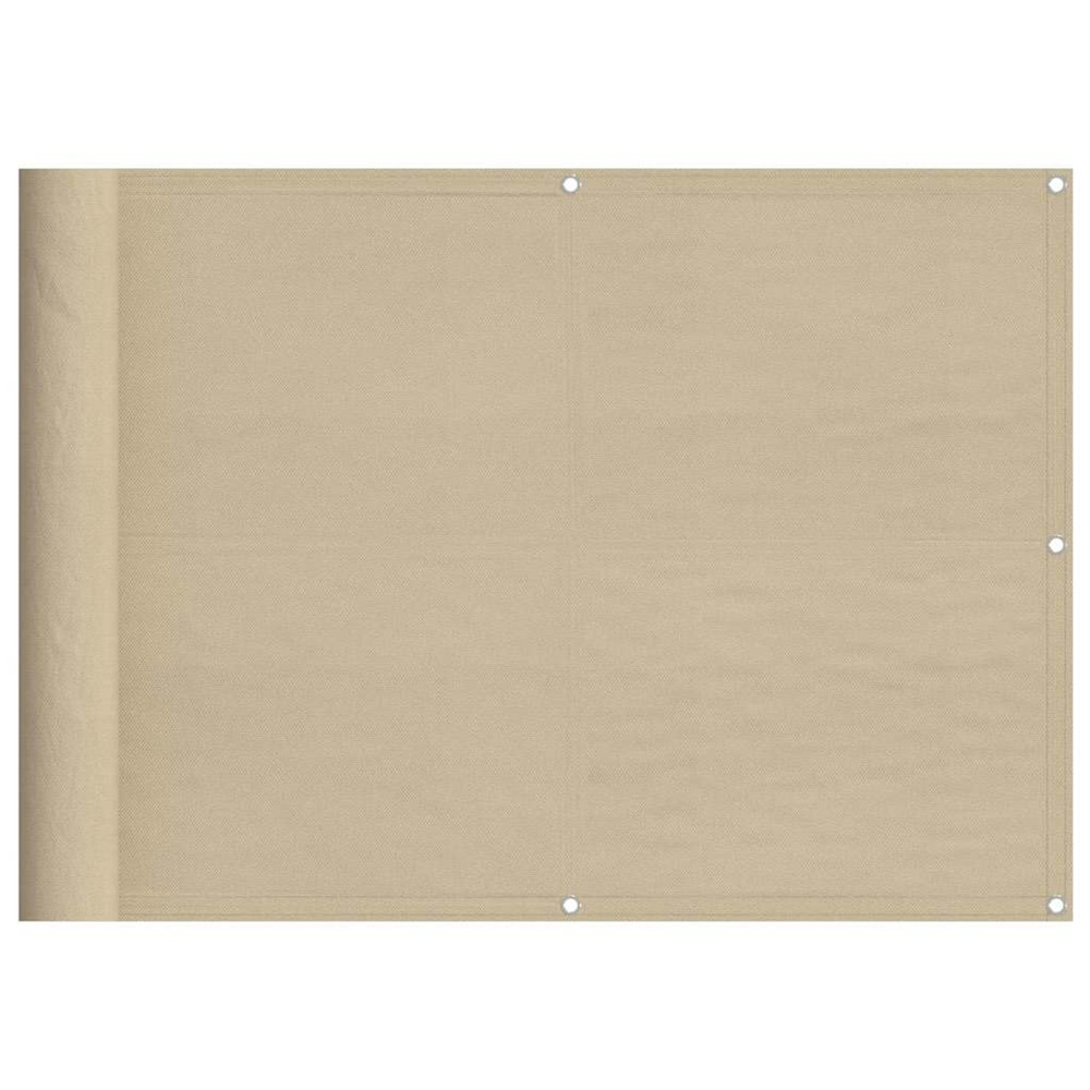 Écran de balcon beige 75x1000 cm 100% polyester oxford