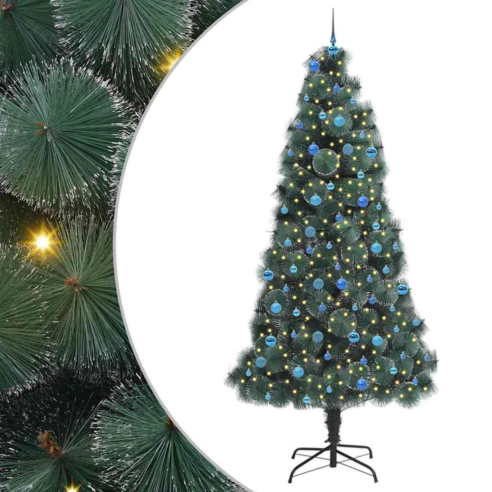 Arbre de noël artificiel pré-éclairé avec ensemble de boules