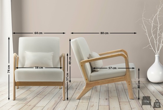 Fauteuil hibbing tissu