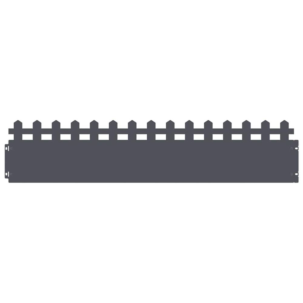 Bordures de pelouse 30 pc 103 x 0,05 x 22 cm acier anthracite