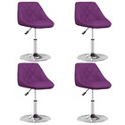 Chaises de salle à manger 4 pcs violet similicuir