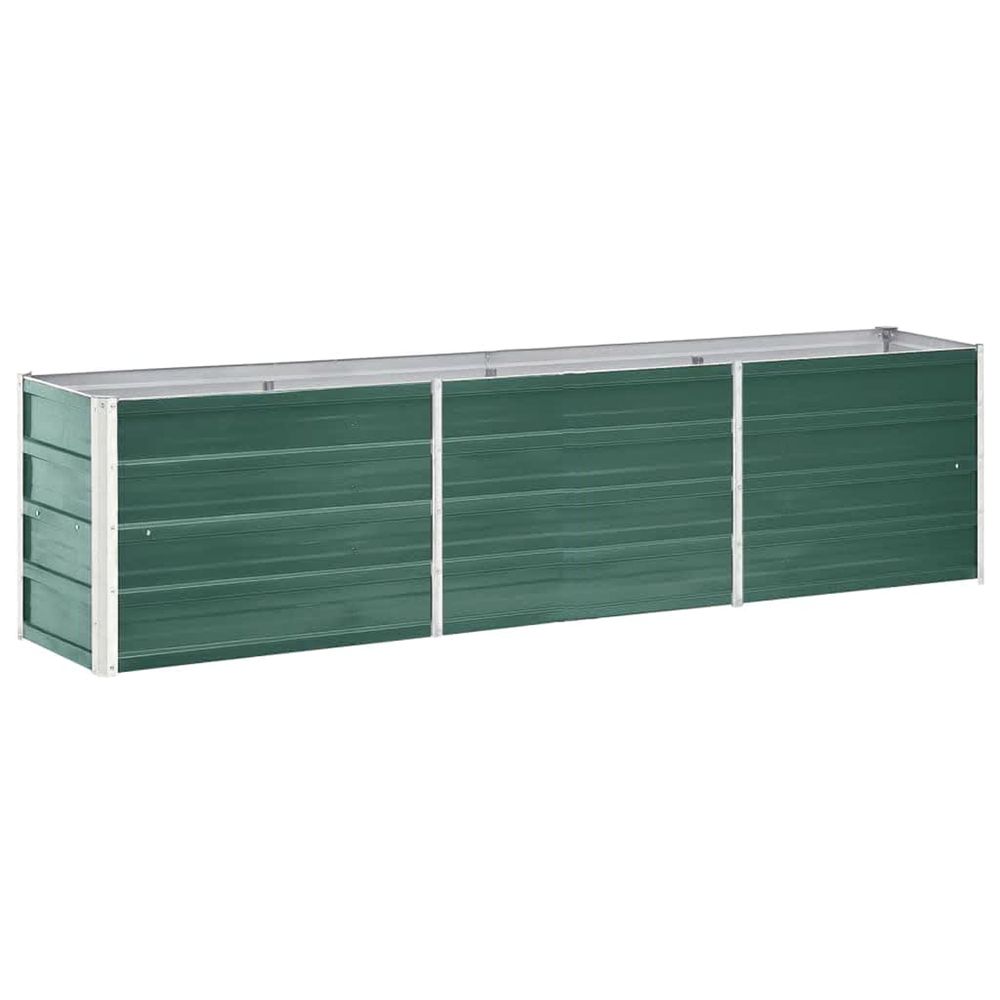 Lit surélevé de jardin acier galvanisé 240x40x45 cm vert