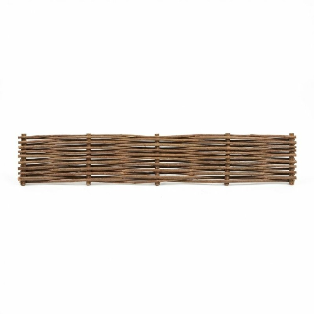 Bordure pour potager - noisetier tressage horizontal - avec piquets - 25x150 cm