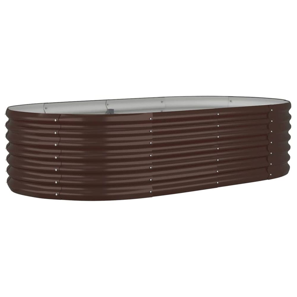 Lit surélevé de jardin acier galvanisé marron