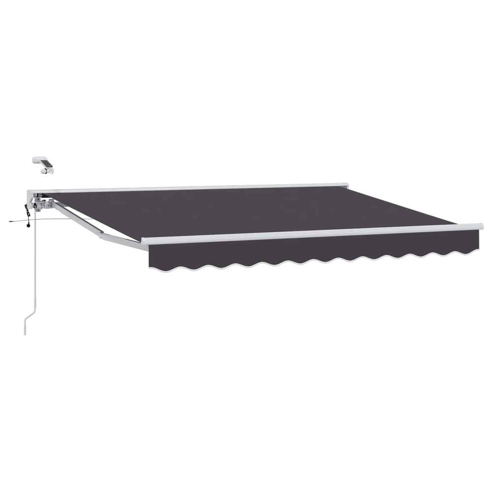 Auvent rétractable électrique anthracite et blanc 2,5 x 2 m