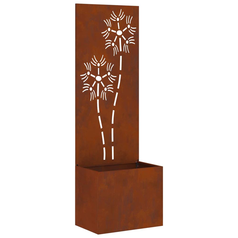 Écran de confidentialité de jardin rouillé 50 x 32 x 150 cm