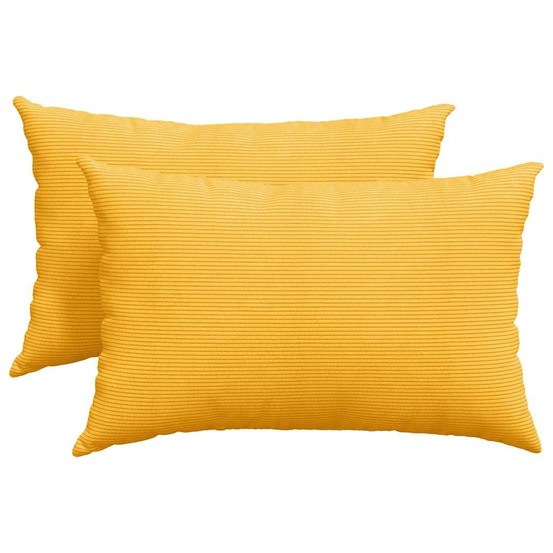 Coussins de canapé 2 pcs jaune clair 60 x 40 cm