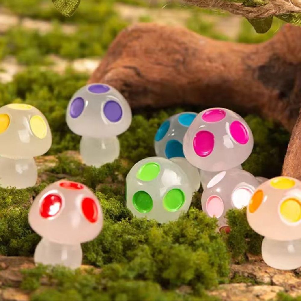 Phosphorescent - champignons - multi - ↑ 2 cm - 8 pièces