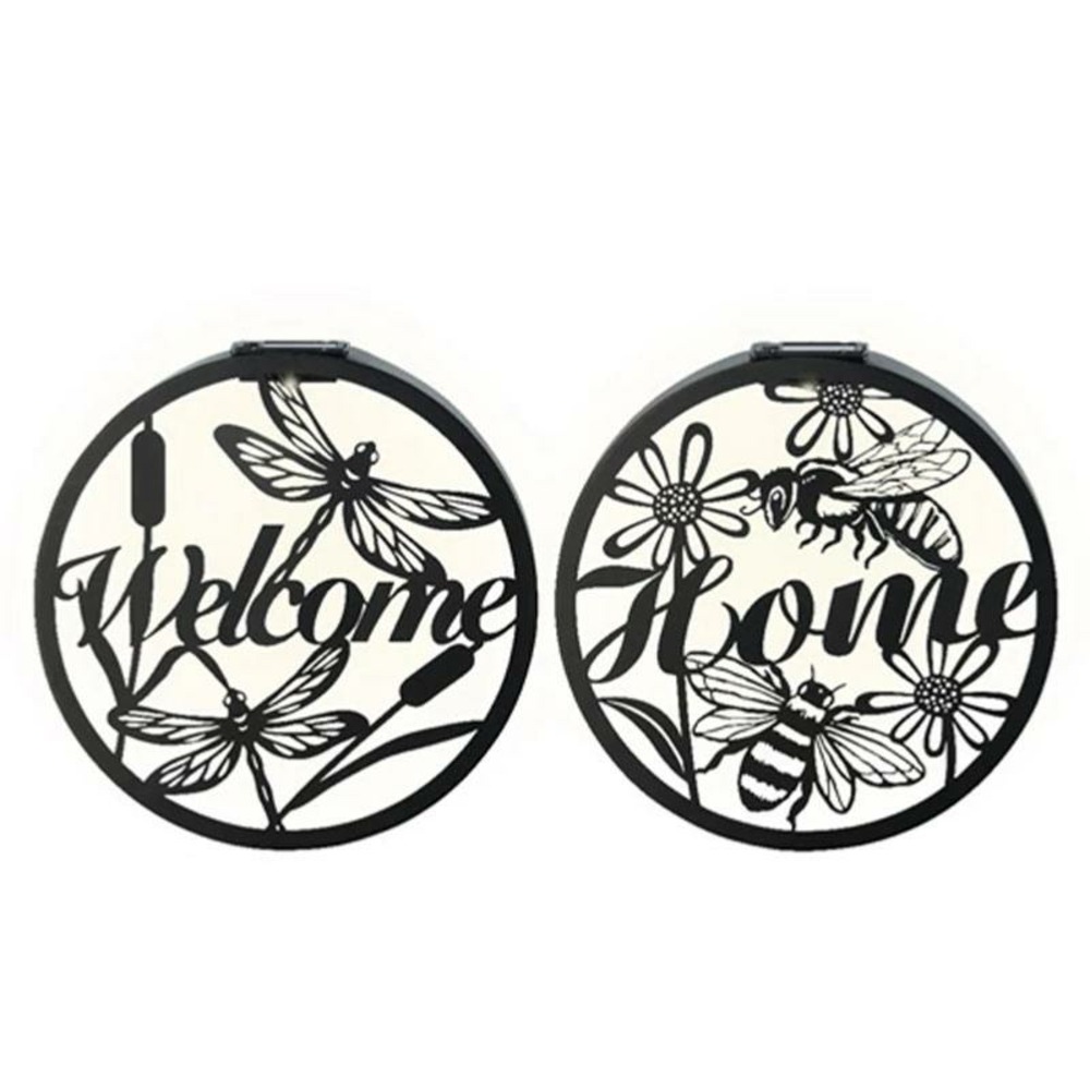 Duo applique solaire insecte welcome et home
