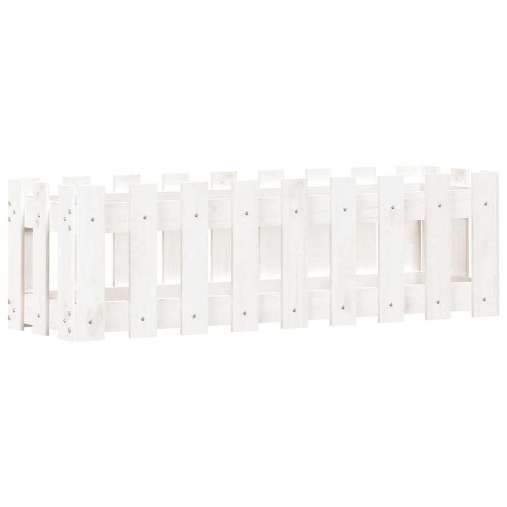 Lit surélevé de jardin design de clôture 100x30x30cm pin massif