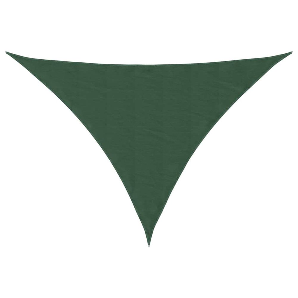 Voile parasol tissu oxford triangulaire 5x5x6 m vert foncé