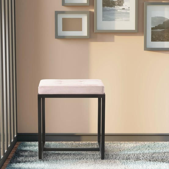 Tabouret barci b en velours