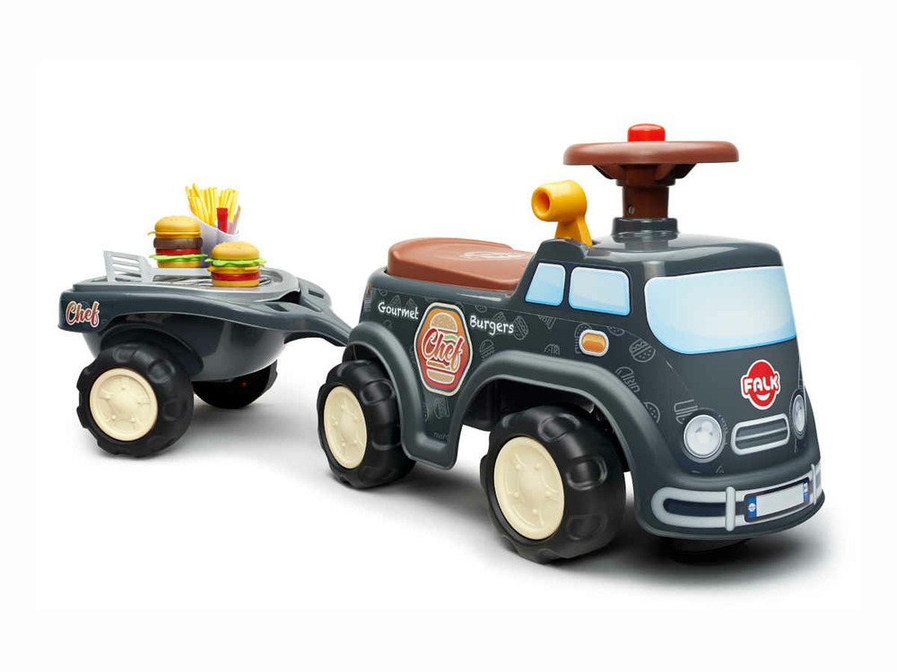 Porteur enfant food truck avec remorque 1 à 3 ans