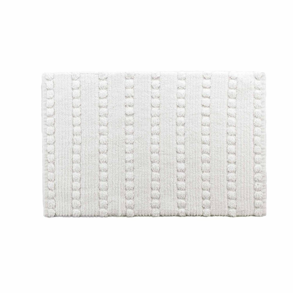 Tapis de bain calabasa en coton tufté - 50 x 80 cm - blanc