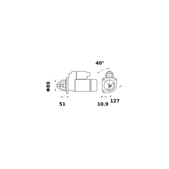 Démarreur squal is0821 démarreur agricole 12v 3.0kw - squal
