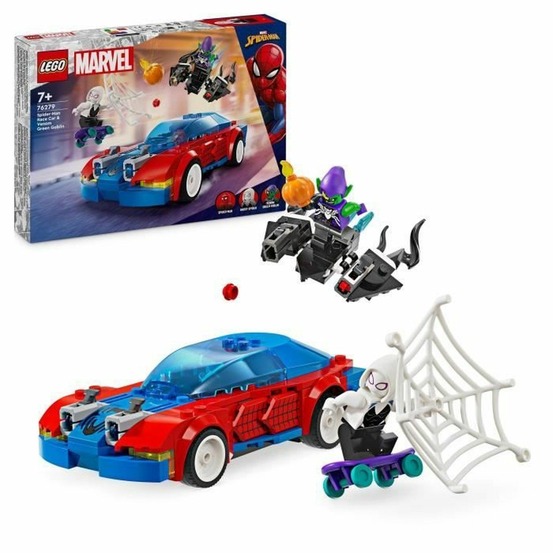 Lego marvel la voiture de course de spider-man contre le bouffon vert venomisé