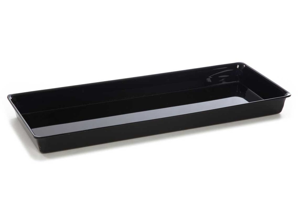 Plateau en plexiglas gastronorme gn 2/5 530x210x40mm noir - matériel chr pro
