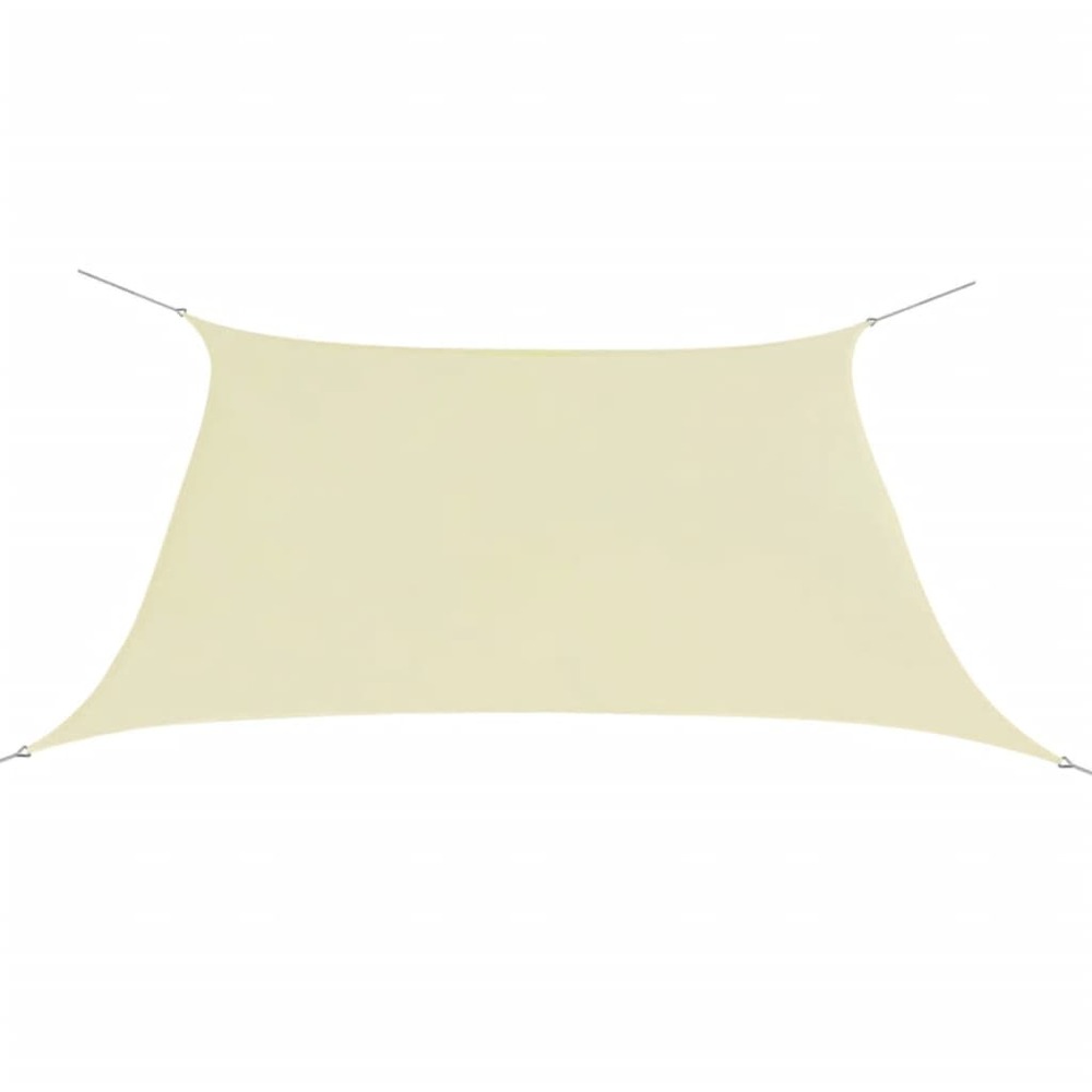 Parasol en tissu oxford carré 3,6 x 3,6 m crème