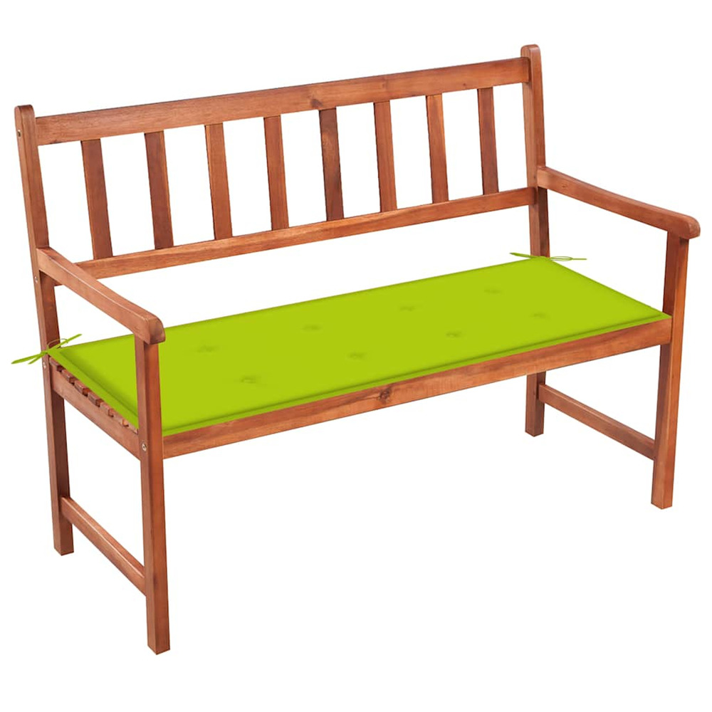 Banc de jardin avec coussin 120 cm bois d'acacia massif
