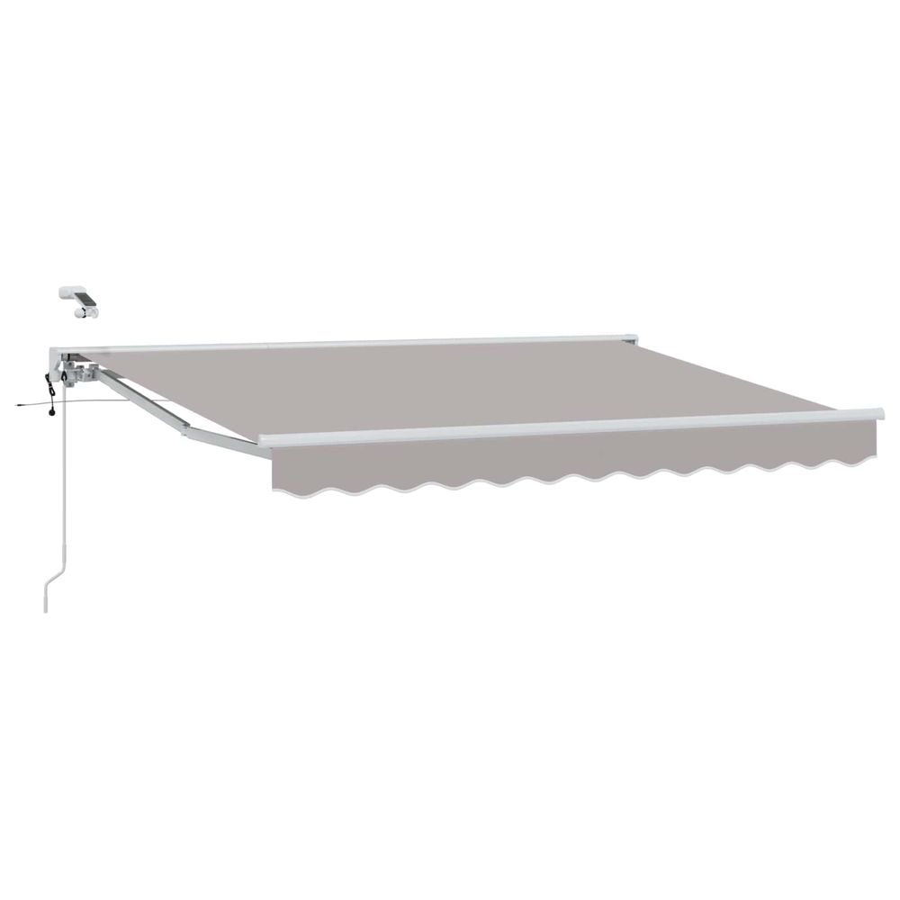 Auvent rétractable électrique gris clair et blanc 3 x 2,5 m
