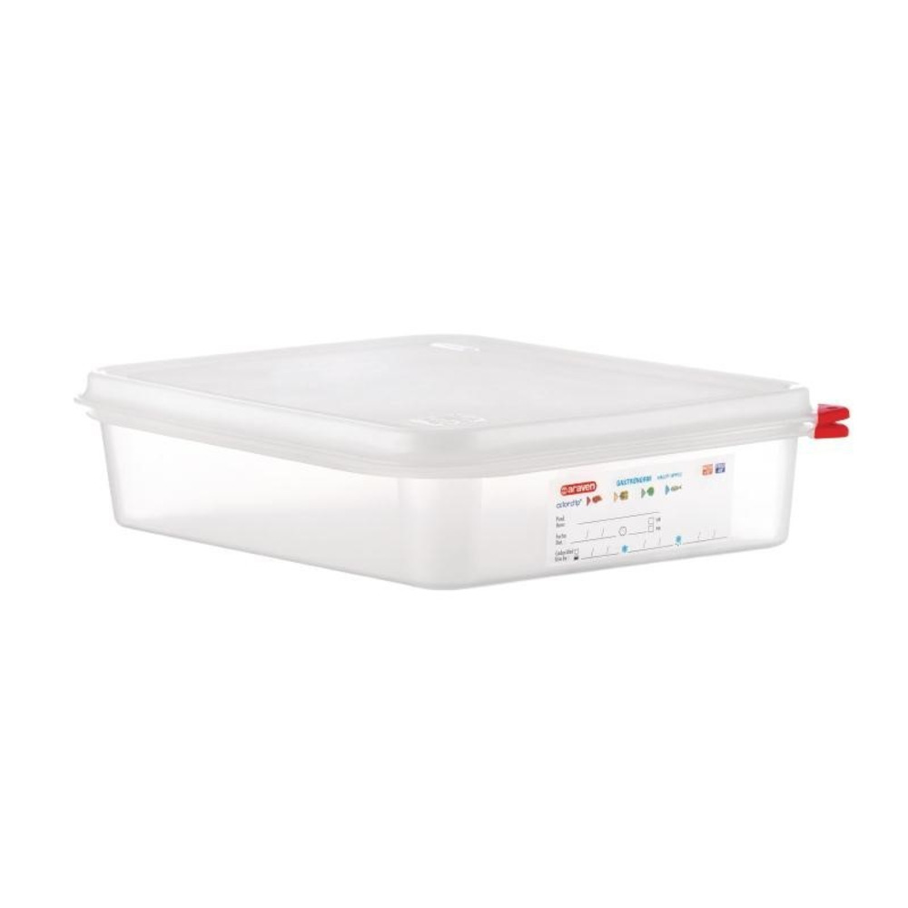 Boîte alimentaire avec couvercle gn 1/2 - araven 4 l- lot de 4