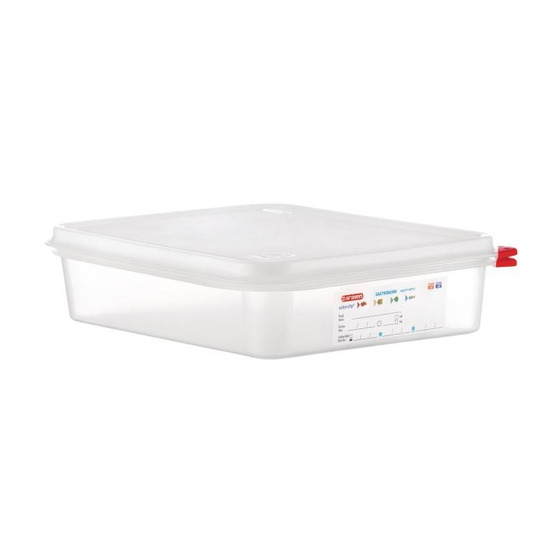 Boîte alimentaire avec couvercle gn 1/2 - araven 4 l- lot de 4