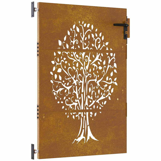 Portail de jardin 85x125 cm acier corten conception de l'arbre