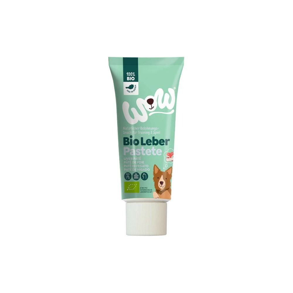 Pâtée de foie bio – pâtée en tube pour chiens et chats – wow – 80g