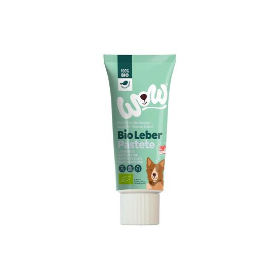 Pâtée de foie bio – pâtée en tube pour chiens et chats – wow – 80g