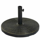 Pied de parasol rond poids net 25 Kg noir bronze - 53x53x35,5cm