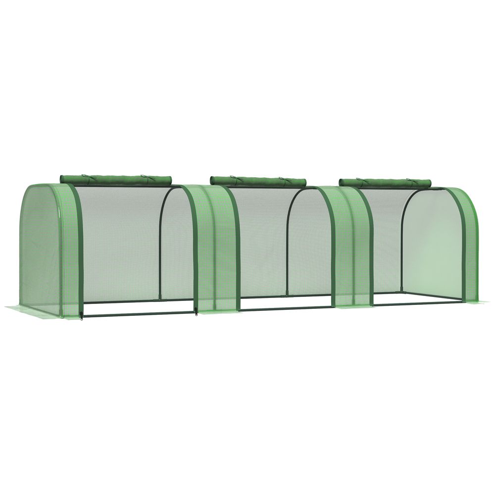 Serre tunnel polyéthylène 295 x 100 x 80 cm verte pour semis protection 4 saisons - comfortxl outdoor living