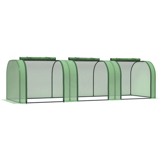 Serre tunnel polyéthylène 295 x 100 x 80 cm verte pour semis protection 4 saisons - comfortxl outdoor living