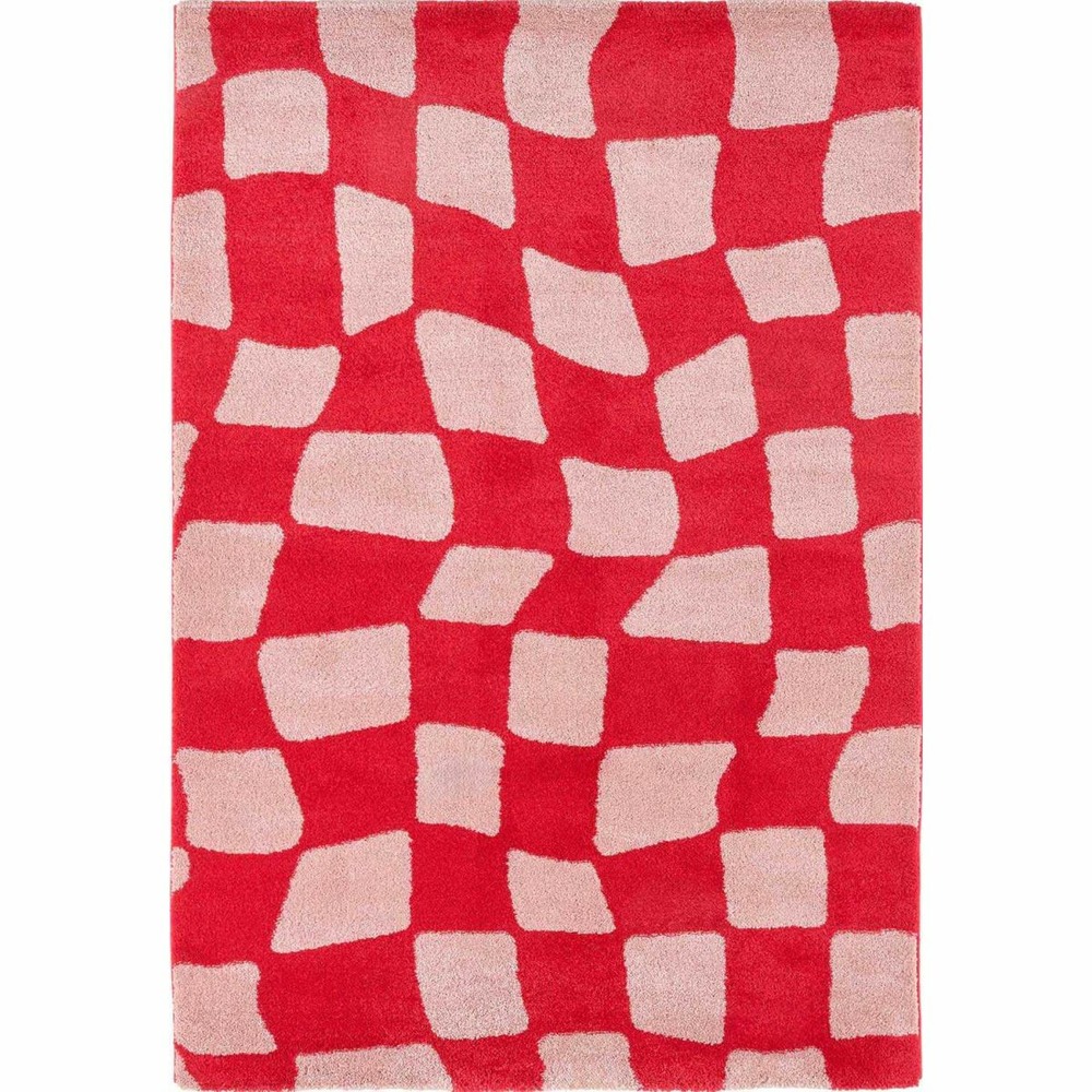 Tapis intérieur à poils longs swing 383 rouge 200 x 280 cm