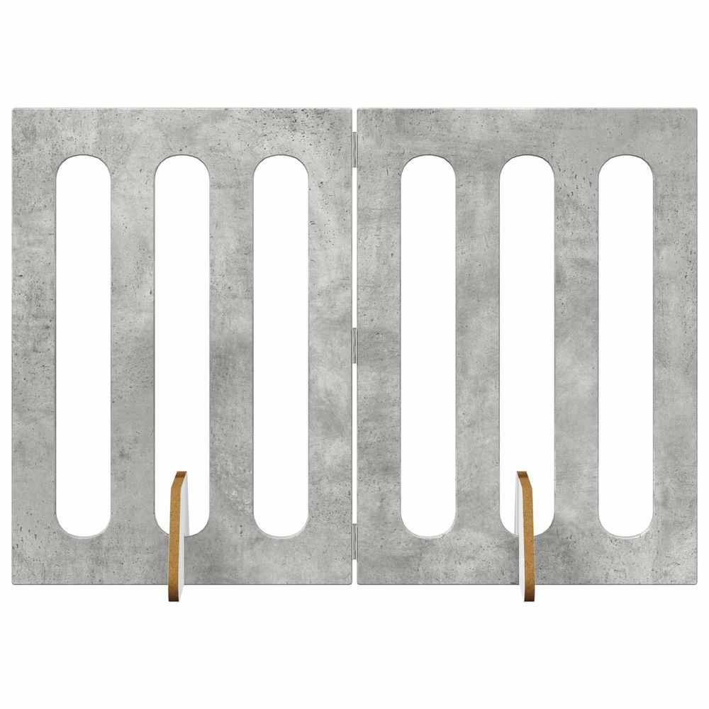 Clôture pliable pour animaux 2 pc gris béton 100,5 x 38 x 70 cm