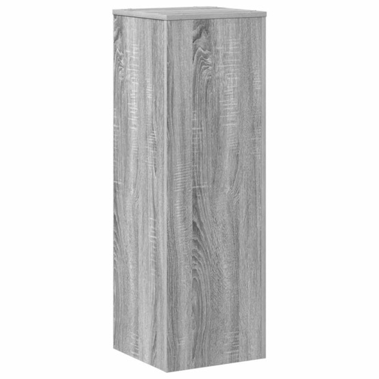 Support pour plantes sonoma gris 33x33x100 cm bois d'ingénierie