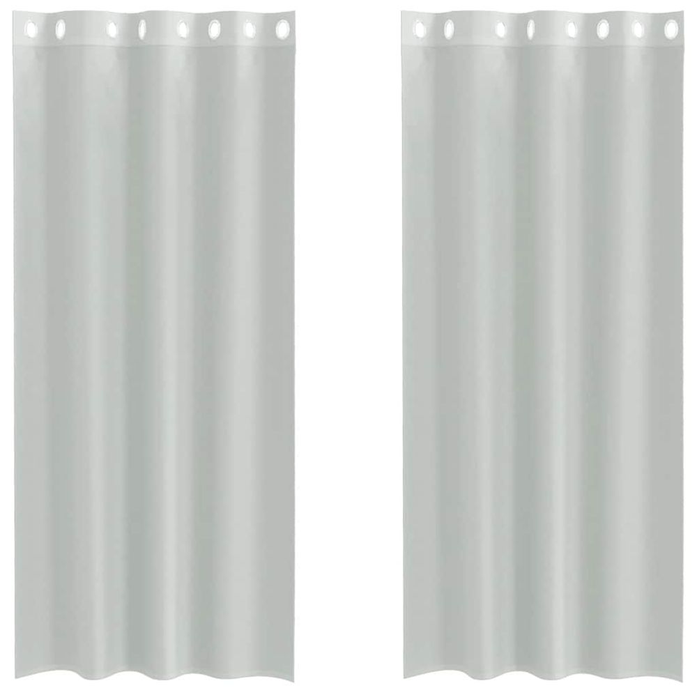 Rideaux en voile avec œillets 2 pcs gris clair 140x225 cm