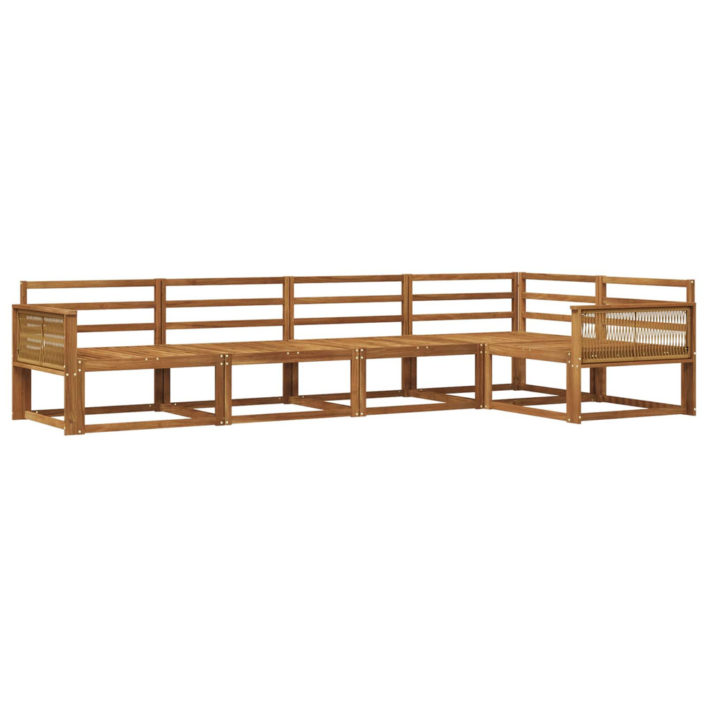 Ensemble de canapés d'extérieur 5 pcs naturel