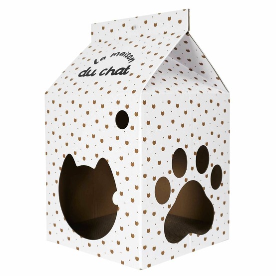 Griffoir pour chat la maison du chat - blanc