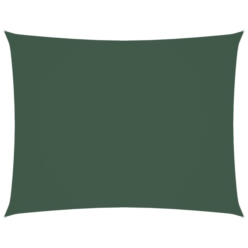 Voile de parasol tissu oxford rectangulaire 3x6 m vert foncé