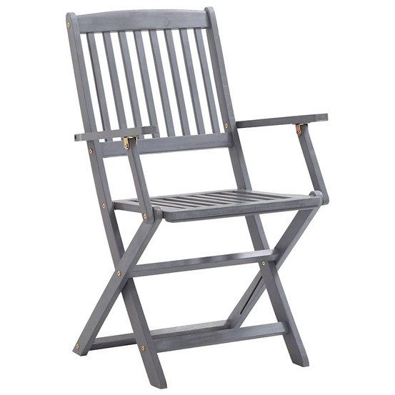 Chaises pliables d'extérieur lot de 6 bois d'acacia solide