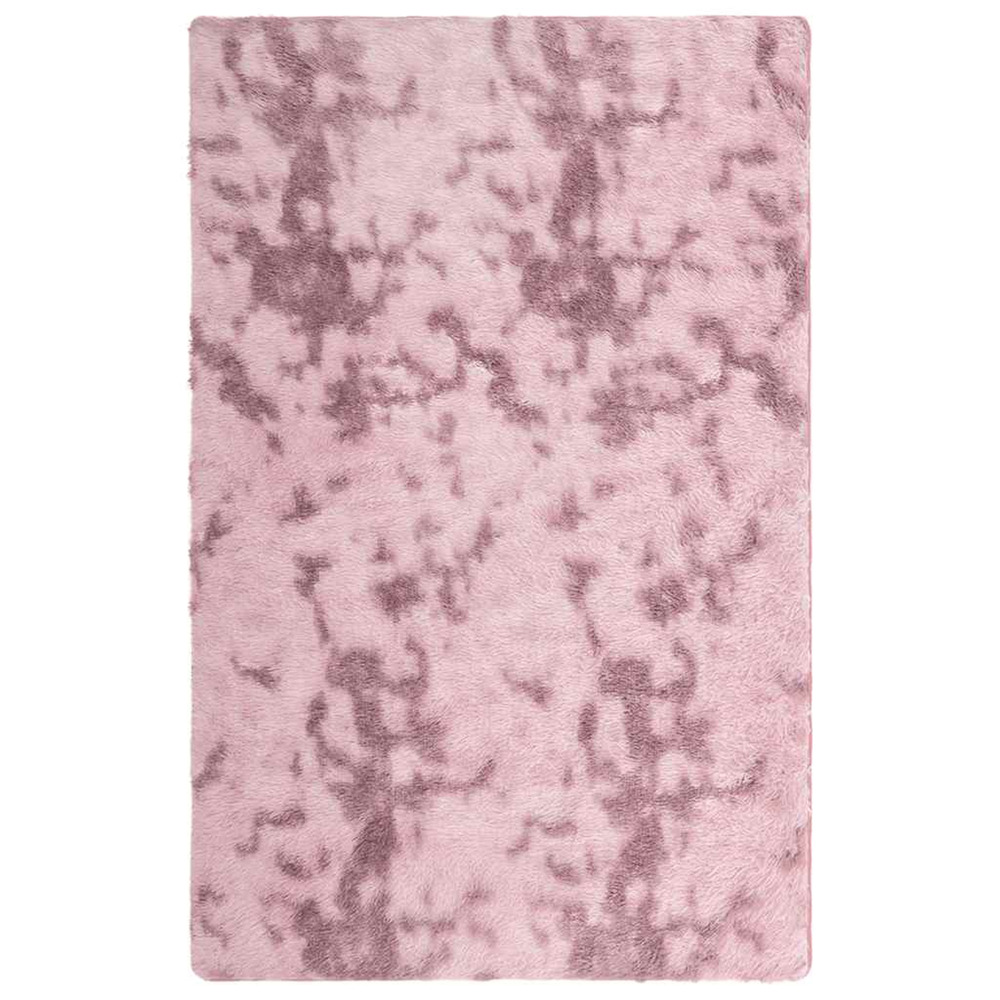 Tapis shaggy à poils longs navarra rose poudré 130x200 cm