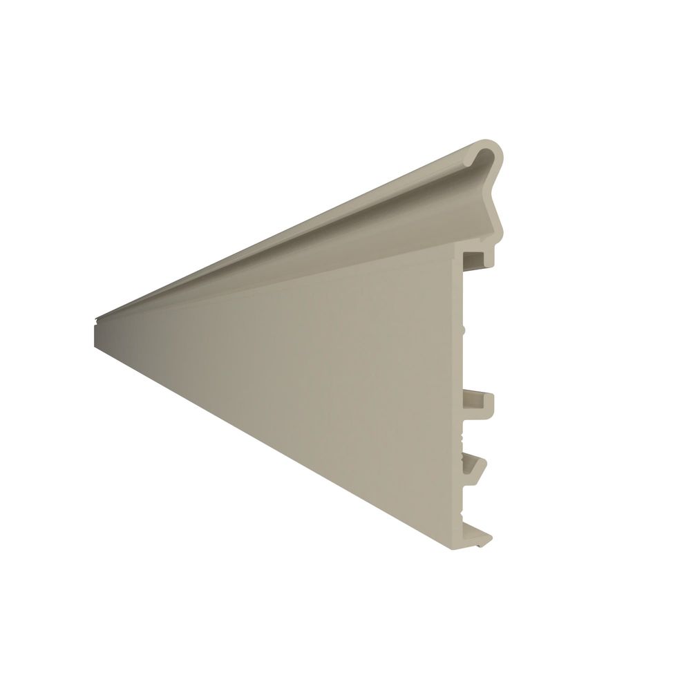 Rallonge de profilé alu pour terrasse sur plots 240x5 cm beige ivoire - yeed (à l'unité)