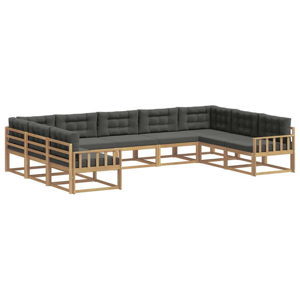Ensemble de canapés d'extérieur 9 pc blanc et anthracite