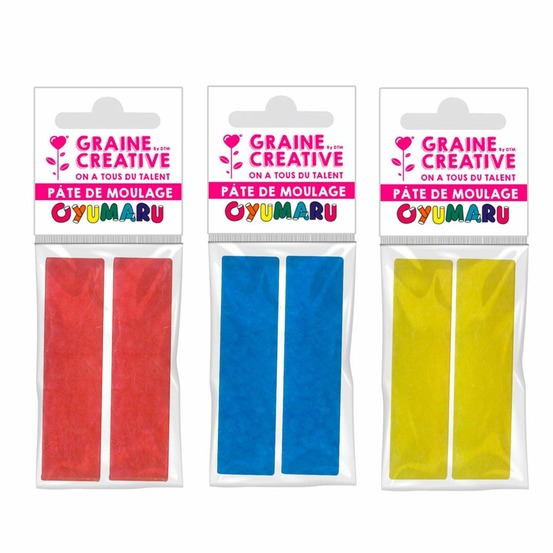 Pâte oyumaru bleu/ rouge/ jaune