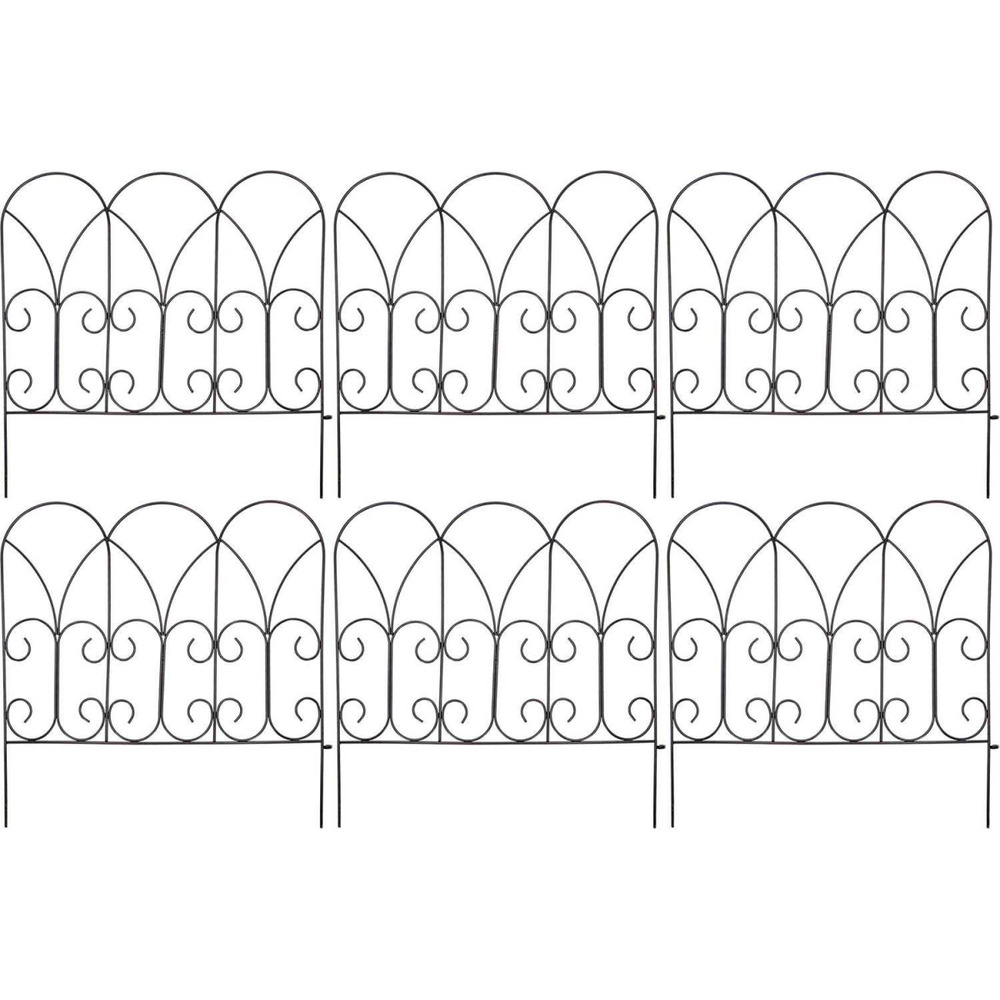 Bordure de jardin métal volutes lot de 6