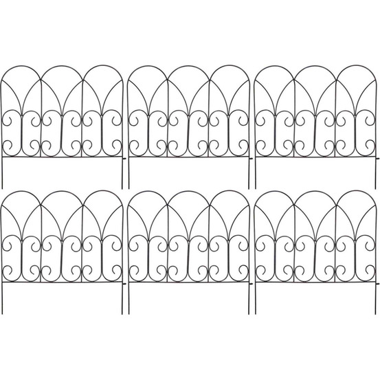 Bordure de jardin métal volutes lot de 6