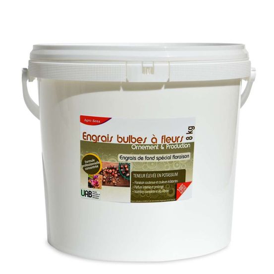 Engrais bulbes à fleurs d'ornement et de production - agro sens - seau 8 kg