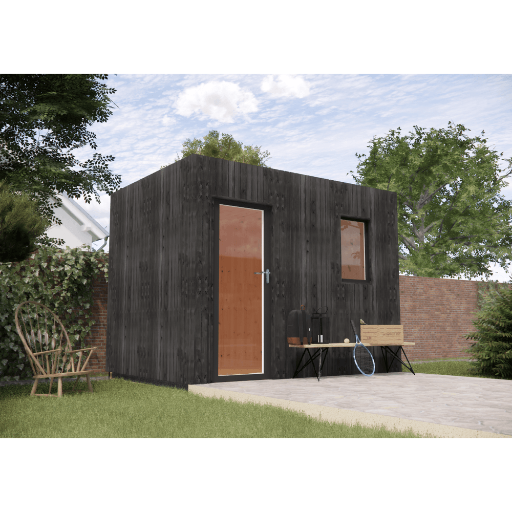 Annexe de jardin bois en bois 3,3 x 2,4 x 2,7 m avec plancher isolé / menuiseries alu k-line